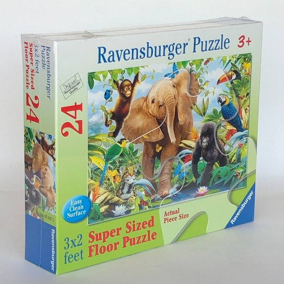 New sealed Ravensburger  Supersize Floor Puzzle 24 Pc Jungle Junior Animals - Picture 12 of 16